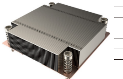 ToneCooling LGA1700-1B01 ALUMINUM FINS Intel LGA1700 1U server CPU air cooler / heatsink