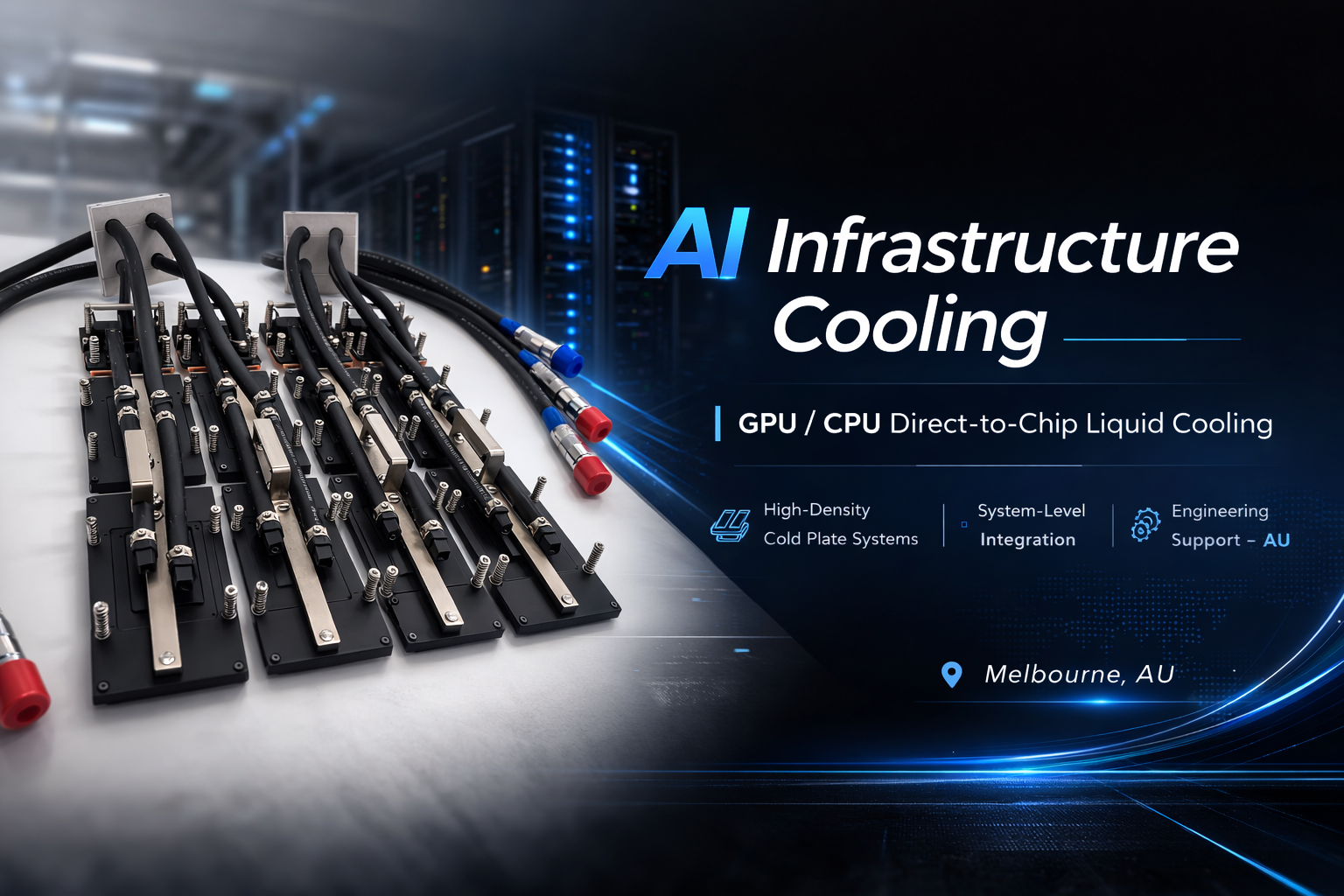 AI data center liquid cooling system level cold plate solutions Australia | ToneCooling